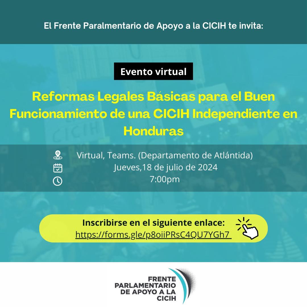 Atención ciudadanos de Atlántida el <a href="/FtParlamentario/">Frente Parlamentario de Apoyo a la CICIH</a> te invita. 
Solo la ciudadanía informada presionará para que este organismo venga
