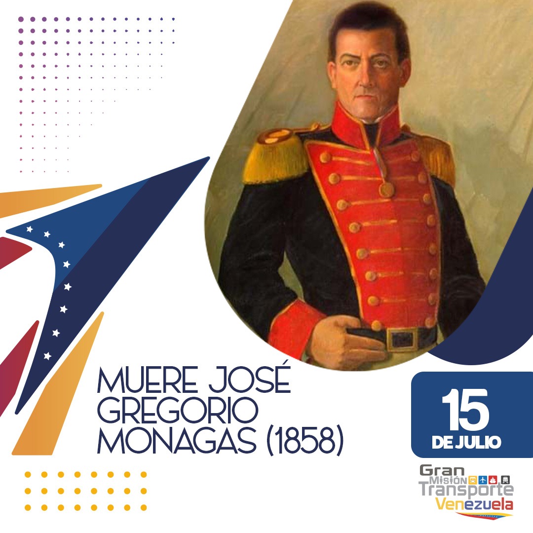 GNB_SLCCT's tweet photo. #Efemérides #15Jul se cumplen 164 años del fallecimiento de José Gregorio Monagas, General de la Guerra de Independencia y Presidente entre 1851 y 1855. La medida más importante durante su mandato, fue la abolición definitiva de la esclavitud en Venezuela https://t.co/fjmd4JouiZ