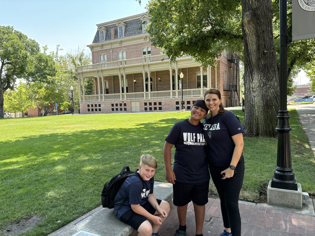 hawkbray's tweet photo. @unevadareno campus is beautiful year round but offers the perfect summer visit! 

We also got to view the new Indigenous mural on campus in recognition of the land we are situated on and in celebration of the University’s 150th sesquicentennial. https://t.co/LVGHZLVCkv