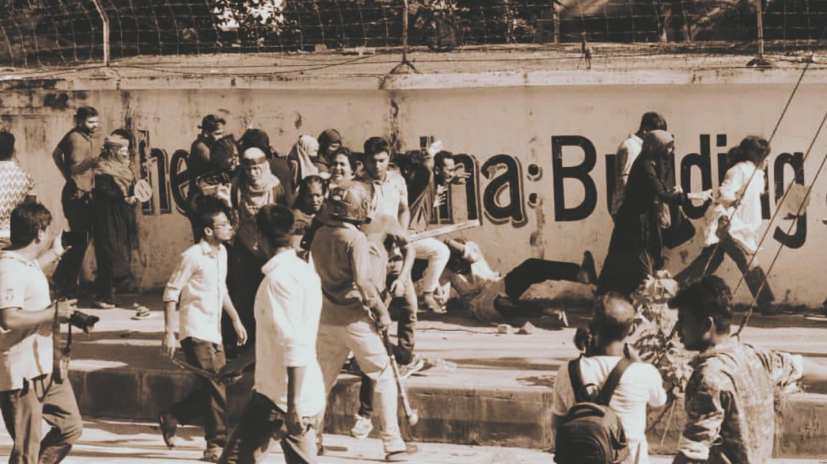 sifat70's tweet photo. No, this is not 1971, it’s July 15th of 2024.
This is what our government is doing to the students. They sent their  goons to beat and kill the protesters. Bangladesh needs help. Wake up everyone, it’s time! 
 #Bangladesh #SheikhHasina #QuotaMovement https://t.co/C2VpBVDOjn