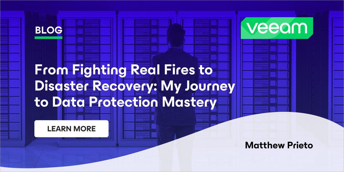 From Fighting Real Fires to Disaster Recovery: My Journey to Data Protection Mastery veeam.com/blog/real-fire… #veeam