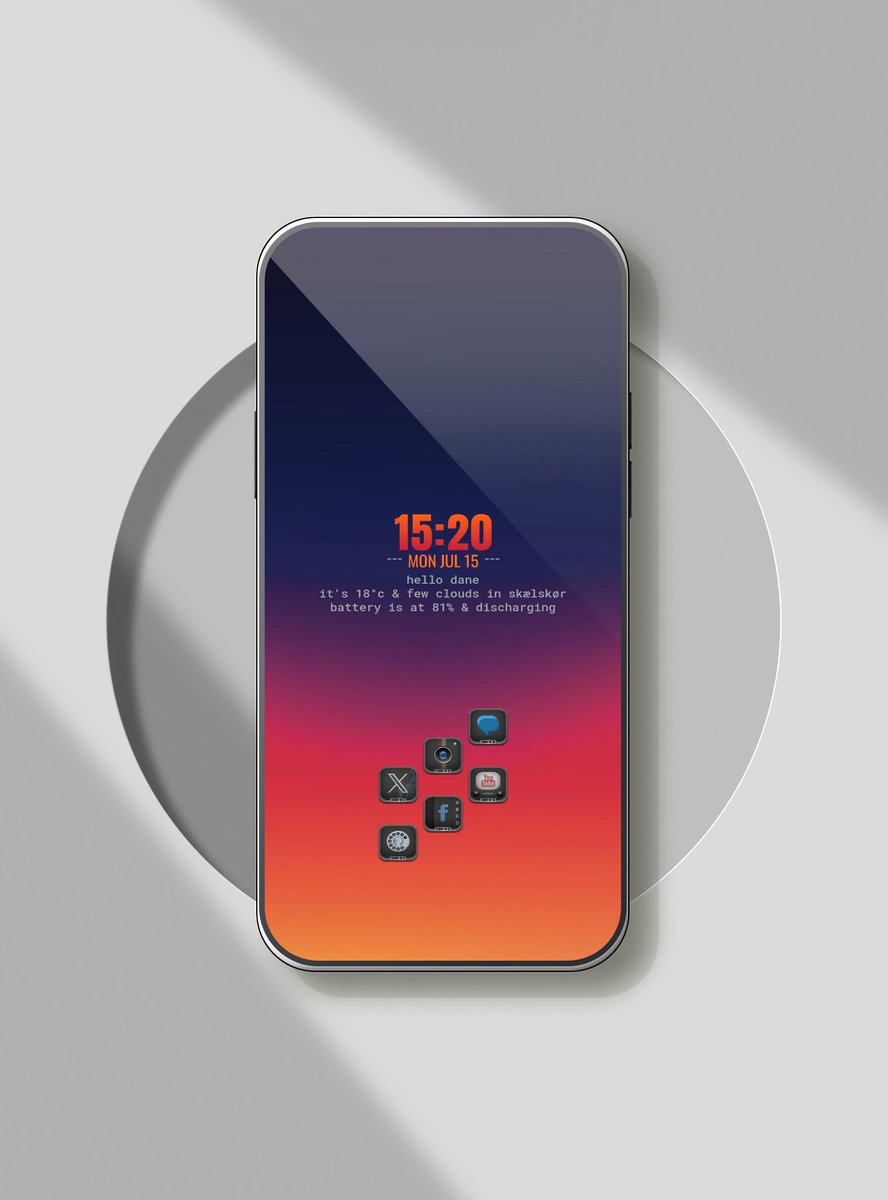 thgr34td4n3's tweet photo. Monday on Android ๐ป
#WithNova
#OnePlus
#minimalism
โข wallpaper @fresk0_
โข icons @Coccco28 #0ground
โข widget @ModArt_Kim
โข template @nalankang1 https://t.co/s8sJ9dRRdY