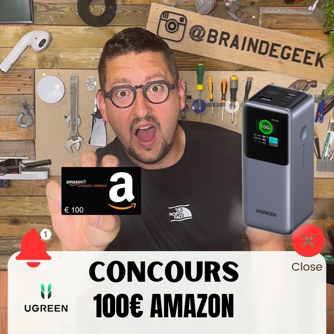 braindegeek's tweet image. Concours 🔥
100€ Amazon + la dernière batterie de secours 20 000 mAh de Ugreen.

Pour jouer RT + Follow @braindegeek et @UgreenFR. 

Fin du concours le 31 juillet 2024. 
Collaboration commerciale