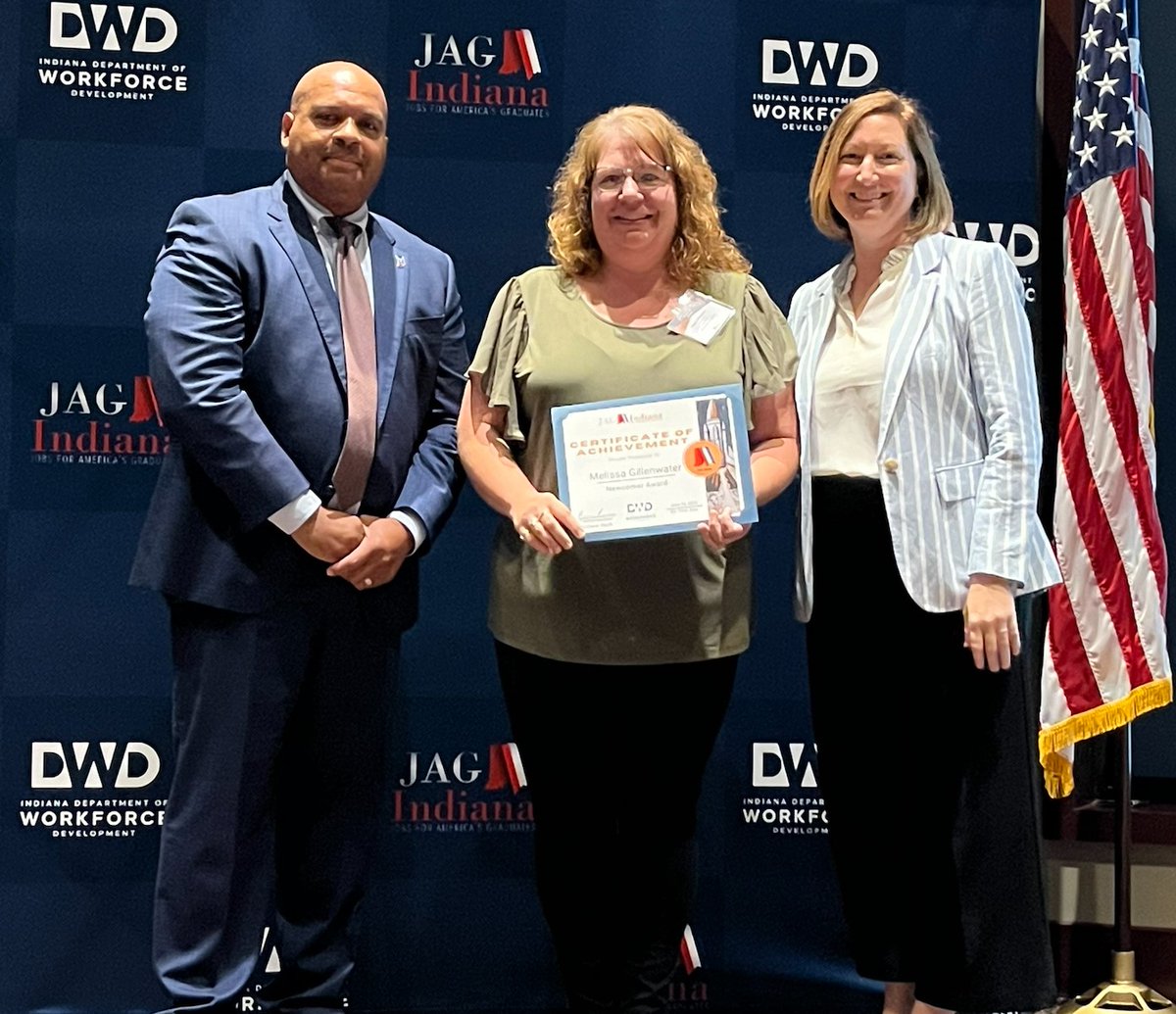 JAG Indiana (@jagindiana) on Twitter photo 👏Congratulations to our #JAGIndiana 2024 Newcomers of the Year, Sommer Howey Beard of <a href="/OaklandAcad/">Oakland Academy</a> 🟢⚪️ and Melissa Gillenwater of <a href="/ovhs_patriots/">Owen Valley HS</a> 🔴🔵! <a href="/JAGnational/">Jobs for America's Graduates</a> <a href="/WorkforceIND/">WorkforceIND</a> <a href="/W1YoungAdults/">WorkOne West Central Youth Services</a> 👏Congratulations to our #JAGIndiana 2024 Newcomers of the Year, Sommer Howey Beard of <a href="/OaklandAcad/">Oakland Academy</a> 🟢⚪️ and Melissa Gillenwater of <a href="/ovhs_patriots/">Owen Valley HS</a> 🔴🔵! <a href="/JAGnational/">Jobs for America's Graduates</a> <a href="/WorkforceIND/">WorkforceIND</a> <a href="/W1YoungAdults/">WorkOne West Central Youth Services</a>