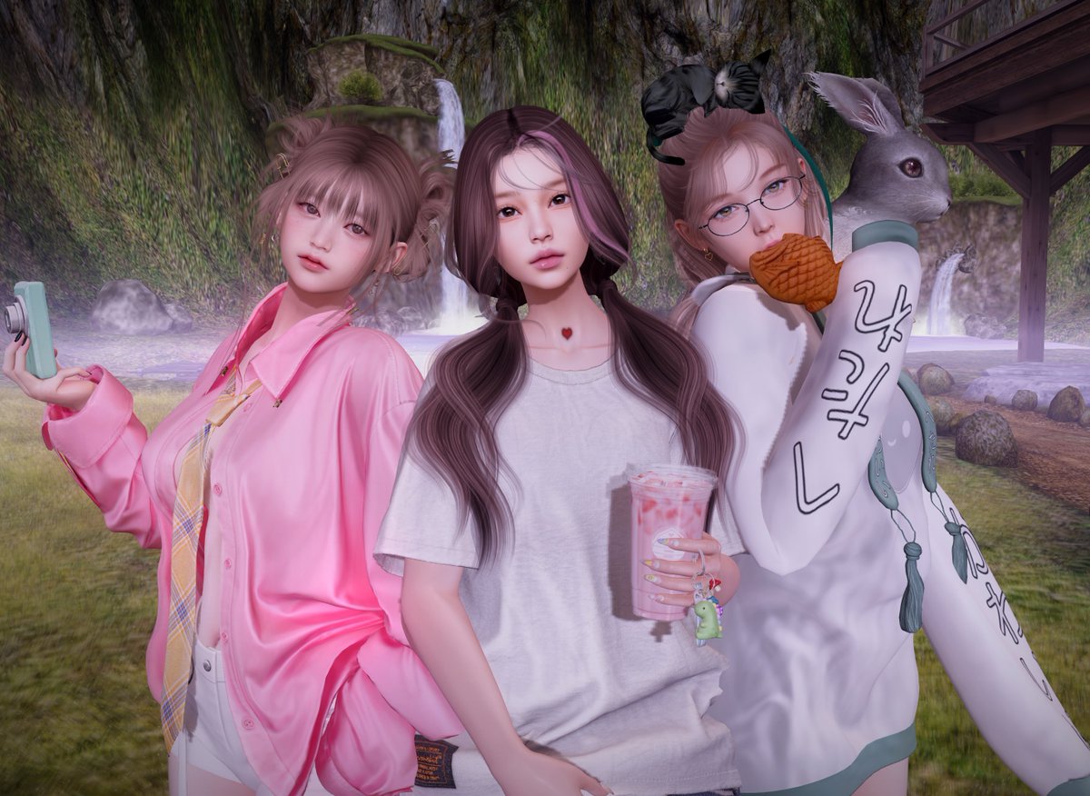 久しぶりにつばさちゃんとありさちゃんとでSS撮ったよ₍ᐢ｡•༝•｡ᐢ₎