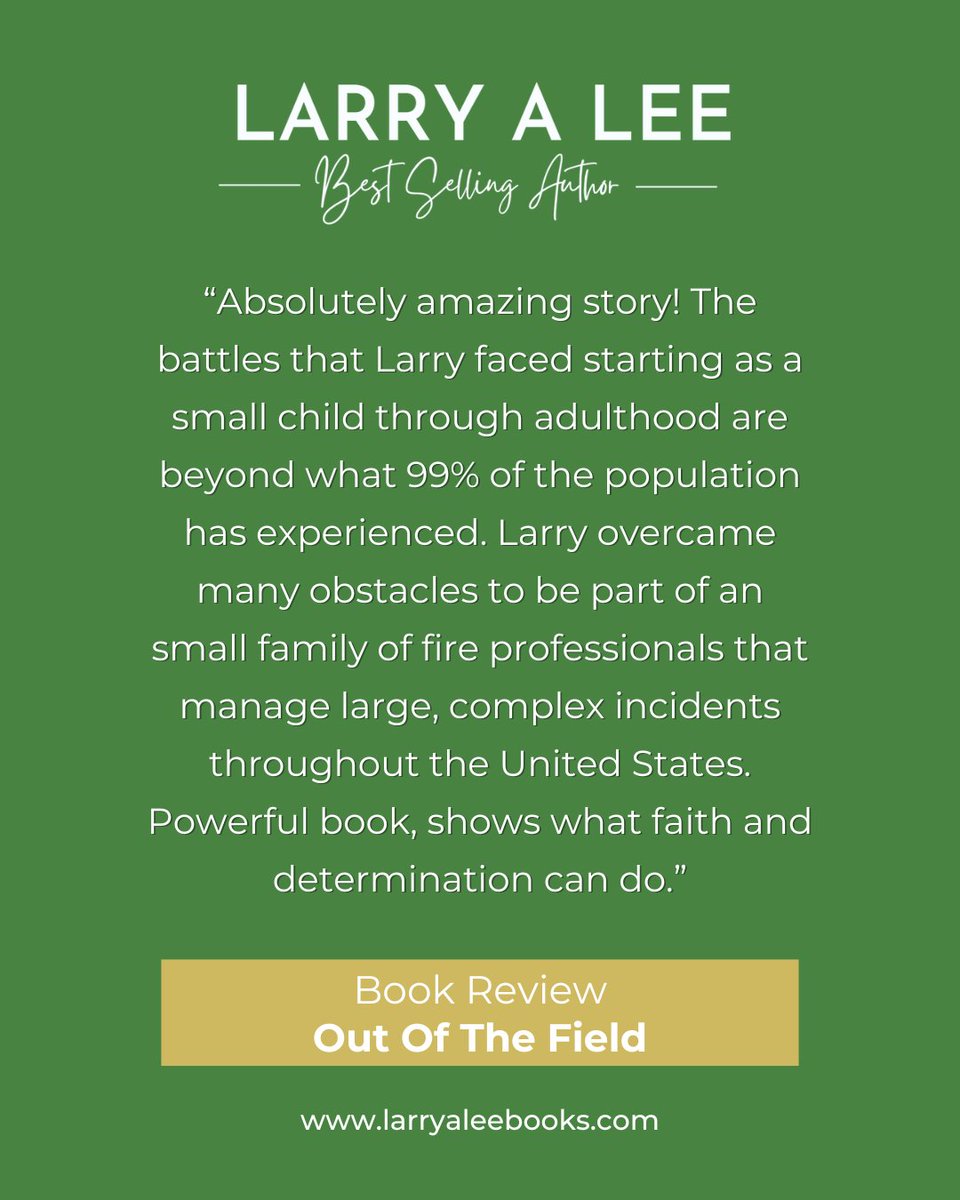 LarryALeeBooks's tweet photo. 💔 A Tale of Resilience 💔https://t.co/cDcmqyBevm 
His journey from betrayal to love is told with such vivid emotional imagery that it will leave a lasting impact. Don’t miss out on this incredible memoir! 📖

#BookReview #Memoir #LarryALee #OutOfTheField #Inspiration https://t.co/zEmcGVXHy2