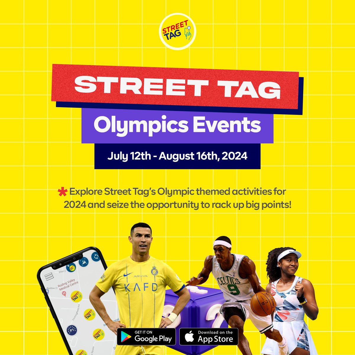Public Health Wiltshire (@phwiltshire) on Twitter photo To mark the #Olympics, between 12th July-16th August 2024, the Street Tag app will have themed activities & lots of opportunities to gain extra points!
Follow us and <a href="/streettaghq/">Street Tag</a> to find out more!
#StreetTagWiltshire #GetActive #GetRewards #ThingsToDoInWiltshire #StreetTag To mark the #Olympics, between 12th July-16th August 2024, the Street Tag app will have themed activities & lots of opportunities to gain extra points!
Follow us and <a href="/streettaghq/">Street Tag</a> to find out more!
#StreetTagWiltshire #GetActive #GetRewards #ThingsToDoInWiltshire #StreetTag