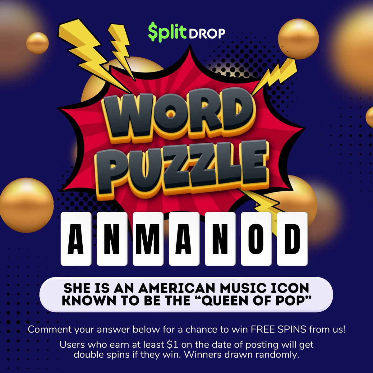 QUIZ TIME!

1st - Use the answer as your Drop Code for today

2nd - Comment your answer on the comment section along with your SplitDrop username for a chance to win more free spins!

WINNERS WILL BE DRAWN IN RANDOM! Good luck!

#RewardsSite #Play2Earn #P2E #PlayToEarn