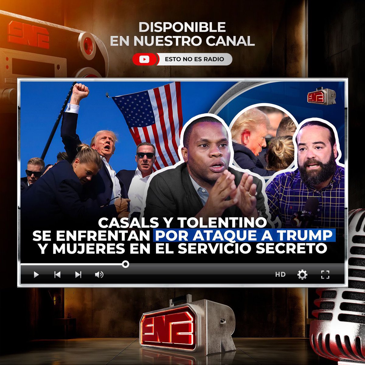 ¿Bien o mal tantas mujeres en el Servicio Secreto? <a href="/casalsbate/">Pedro Manuel Casals</a> vs <a href="/RamontolentinoT/">Ramon Tolentino</a> por atentado contra Trump: youtu.be/oqCqUK7mY6Y?si…

#EstoNoEsRadio