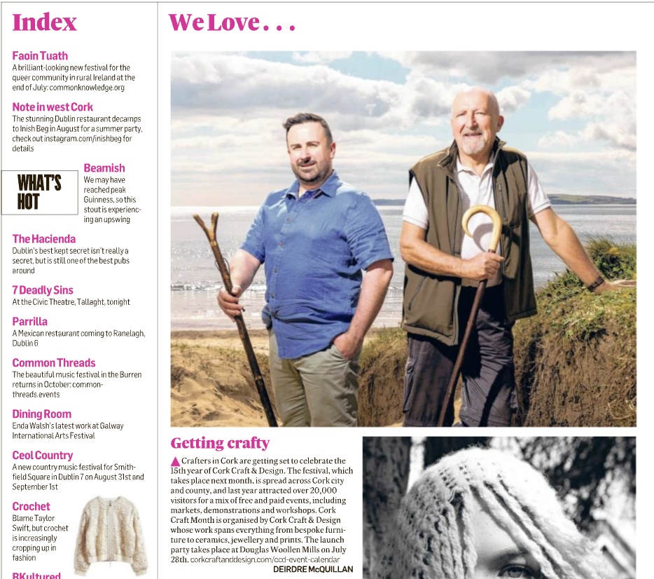 OSMPhotography's tweet photo. Latest coverage in Irish Times Magazine for 15th year of Cork Craft and Design which takes place on 28 July
Photo: Michael O'Sullivan #OSMPHOTO #Cork #GarryLucasBeach #Craft #Design #Creatives #CorkCraftMonth #Handcrafted #MadeLocal #PureCork #CreativeCork #CorkPhotographers https://t.co/jl0kQxFmfQ