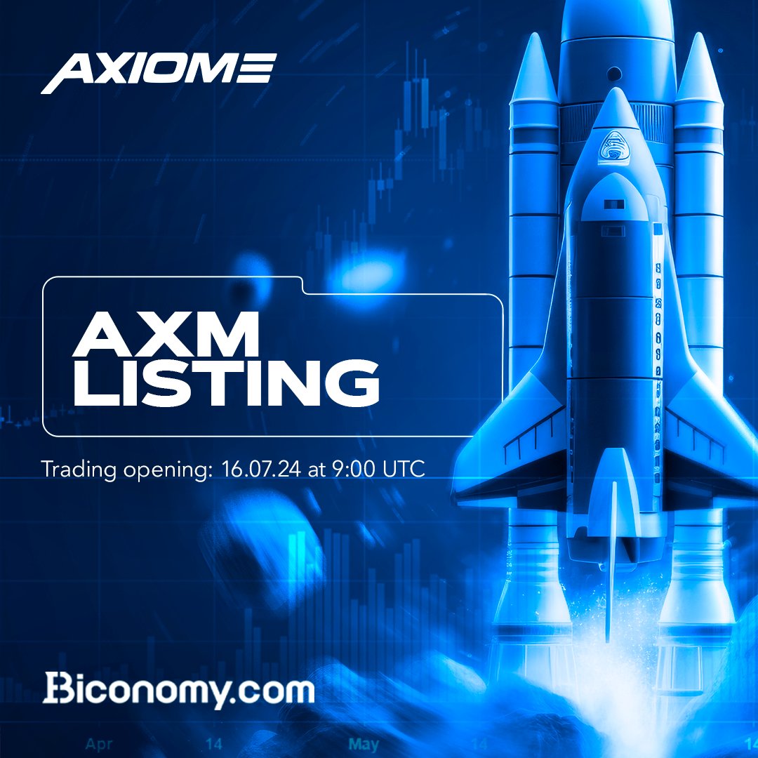 axiome_pro's tweet photo. 🚀 The excitement is reaching new heights! Tomorrow is the big day—our AXM token will be listed on the exchange platform Biconomy at 9 AM UTC. 🌟

Biconomy is an exceptional cryptocurrency exchange platform that strives to provide an outstanding and user-friendly experience for trading digital assets. Here’s why Biconomy stands out in the crypto world:

🖥️ Super User-Friendly Interface: Whether you're a seasoned trader or just starting, Biconomy's intuitive design makes trading a breeze for everyone.
💎 Huge Variety of Cryptocurrencies: Trade a wide range of digital assets with ease and flexibility.
🔒 Robust Security Measures: Your assets are protected with state-of-the-art security protocols, giving you peace of mind.
💧 Excellent Liquidity: Enjoy high liquidity, ensuring you can execute trades quickly and at competitive prices.
💰 Ultra-Low Trading Fees: Maximize your returns with Biconomy’s competitive and low trading fees.

This listing marks a significant milestone for our AXM community, and we couldn't be more thrilled to share it with you. Join us on this exhilarating journey and be part of something extraordinary! 🌠

Let's make tomorrow unforgettable! 🎉 #AXM #Crypto #Blockchain #Biconomy #CryptoListing