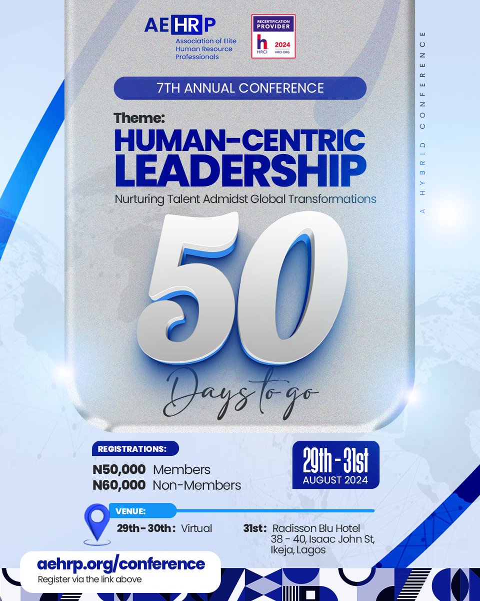 timmybhee's tweet photo. Consistency wt @chukwuadaeze DAY 5!
Today's post is the first countdown template for the AEHRP 7th Annual Conference.
Still no oldies😉
See you tomorrow
#CAVconsistencychallenge #NoOldies #creative #graphicdesign #graphicdesigner #visualdesign #flyerdesign #visualdesigners https://t.co/boydqTNi8d