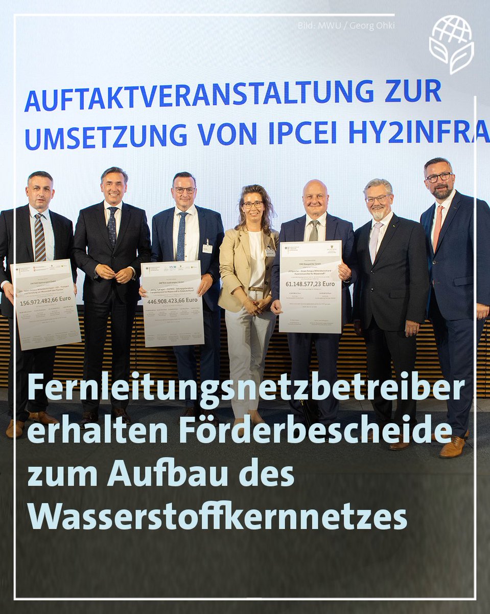 Zur Versorgung energieintensiver Unternehmen setzt #SachsenAnhalt auf klimaneutralen #Wasserstoff. Für den Aufbau der notwendigen #Infrastruktur hat @BMWK #Habeck heute im Beisein von <a href="/WuenschThomas/">Thomas Wünsch</a> Förderbescheide an <a href="/ONTRAS_Netz/">ONTRAS Gastransport</a> &amp; <a href="/VNGAG/">VNG AG</a> übergeben. lsaurl.de/Zk0l0w