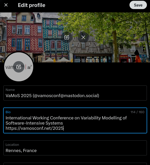 VaMoS will be held in Rennes (France), 4-6 february 2025. #VaMoS2025 will be the 19th International Working Conference on Variability Modelling of Software-Intensive Systems. More information coming soon this week! 🧐 👀🚨