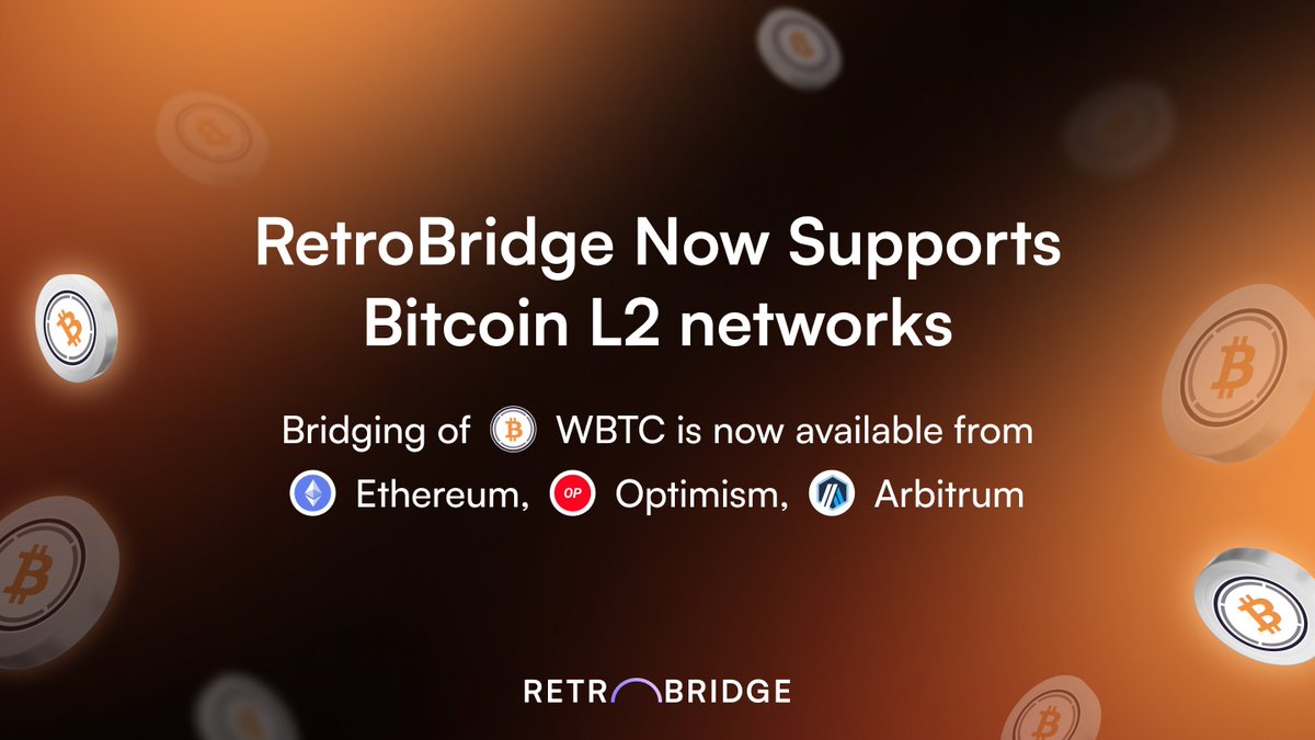 retro_bridge's tweet photo. ⚡️New Bridging Directions!
We are proud to announce that RetroBridge now supports Bitcoin L2 chains! 

Try it now
https://t.co/9nWNGYHGRi https://t.co/aUGxvitVVM