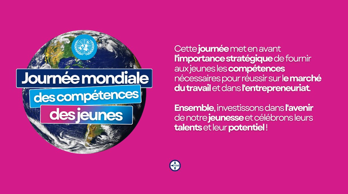FacDesMetiers91's tweet photo. 🌟C'est la 𝗝𝗼𝘂𝗿𝗻𝗲́𝗲 𝗺𝗼𝗻𝗱𝗶𝗮𝗹𝗲 𝗱𝗲𝘀 𝗰𝗼𝗺𝗽𝗲́𝘁𝗲𝗻𝗰𝗲𝘀 𝗱𝗲𝘀 𝗷𝗲𝘂𝗻𝗲𝘀 !

LaFDME réaffirme son engagement à former et à préparer la jeunesse aux défis professionnels de demain via l'apprentissage. 🎓

#JourneeMondialedesCompetencesdesJeunes https://t.co/01bLi2GZ45