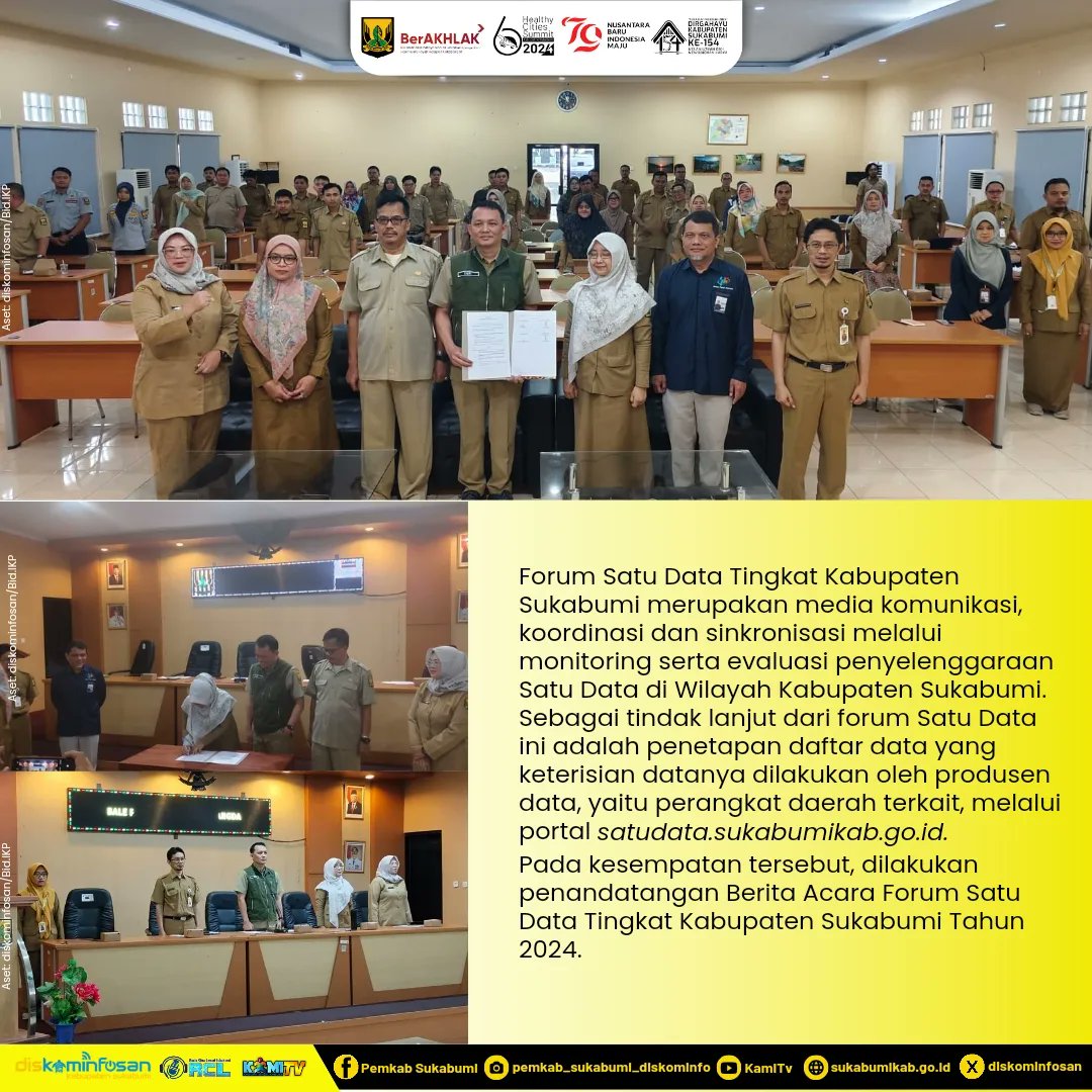DISKOMINFOSAN's tweet photo. Rakor Forum Satu Data Kabupaten Sukabumi Tahun 2024
#DiskominfosanKabSukabumi #KabupatenSukabumi #PemkabSukabumi #BarayaKominfo #MarwanHamami #IyosSomantri #BupatiSukabumi #WabupSukabumi #Rakor #ForumSatuData #Statistik #Bistik https://t.co/26vYVY1fMq