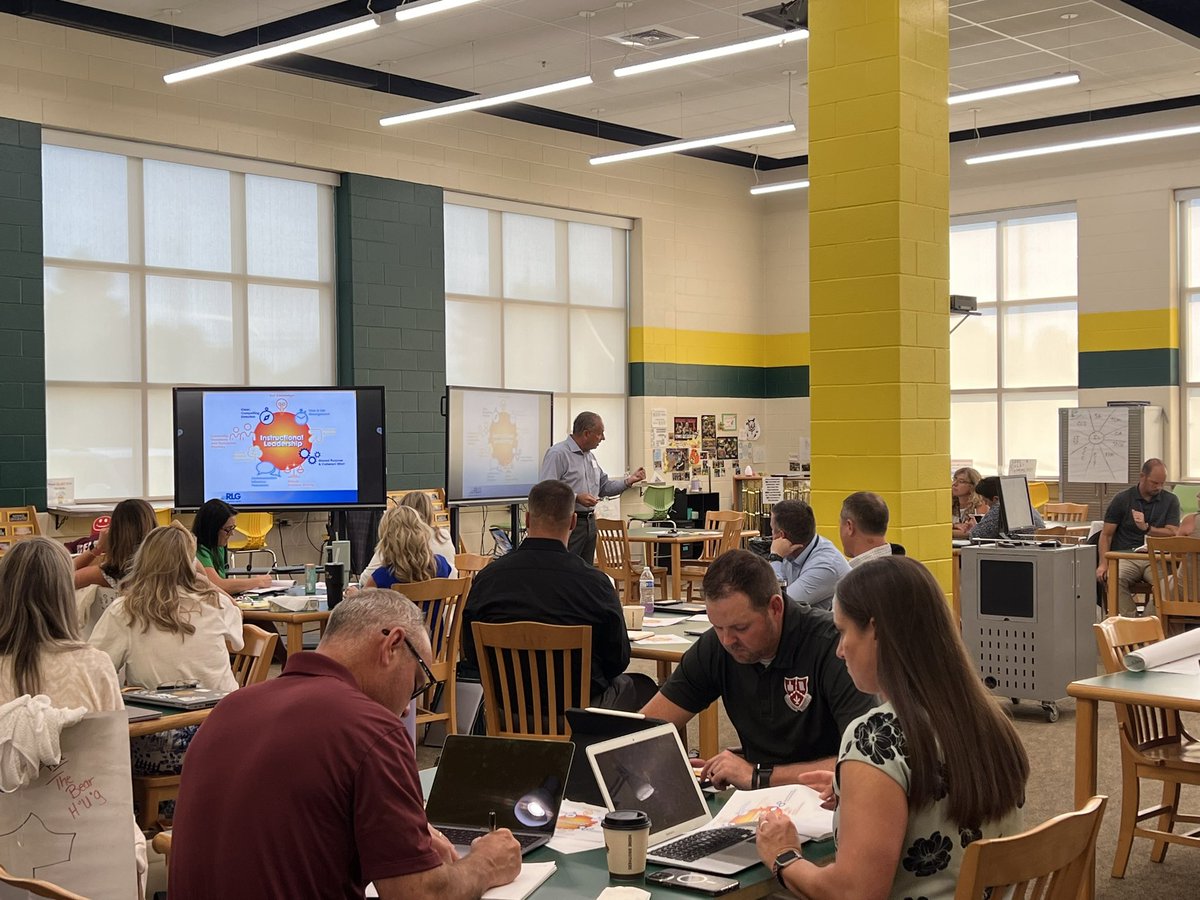 Jesse_Bacon's tweet photo. Leadership Week 2024 is off and running. So great having our building and district leaders all together again. What better way to kick off the year than working with @RLGMike on leadership development? https://t.co/iwGrAvVIl5