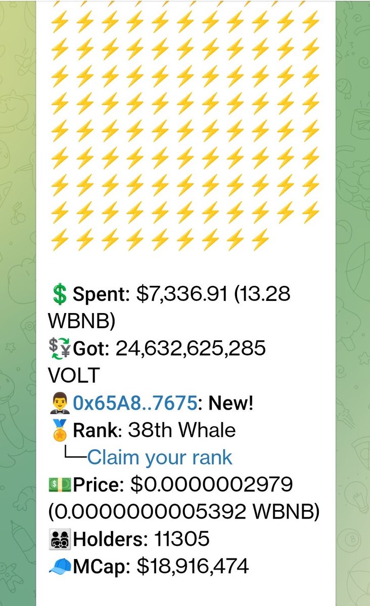 buidlbee: make it in web3 (@buidlbee) on Twitter photo If you think $VOLT is dead, think again ⚡
Massive #VOLT buys are happening today, and the #VOLTARMY is alive and well! The 🐳 competition is getting tighter and tighter.
Are you a <a href="/VoltInuOfficial/">Volt Inu ⚡️</a> believer? 🚀 If you think $VOLT is dead, think again ⚡
Massive #VOLT buys are happening today, and the #VOLTARMY is alive and well! The 🐳 competition is getting tighter and tighter.
Are you a <a href="/VoltInuOfficial/">Volt Inu ⚡️</a> believer? 🚀
