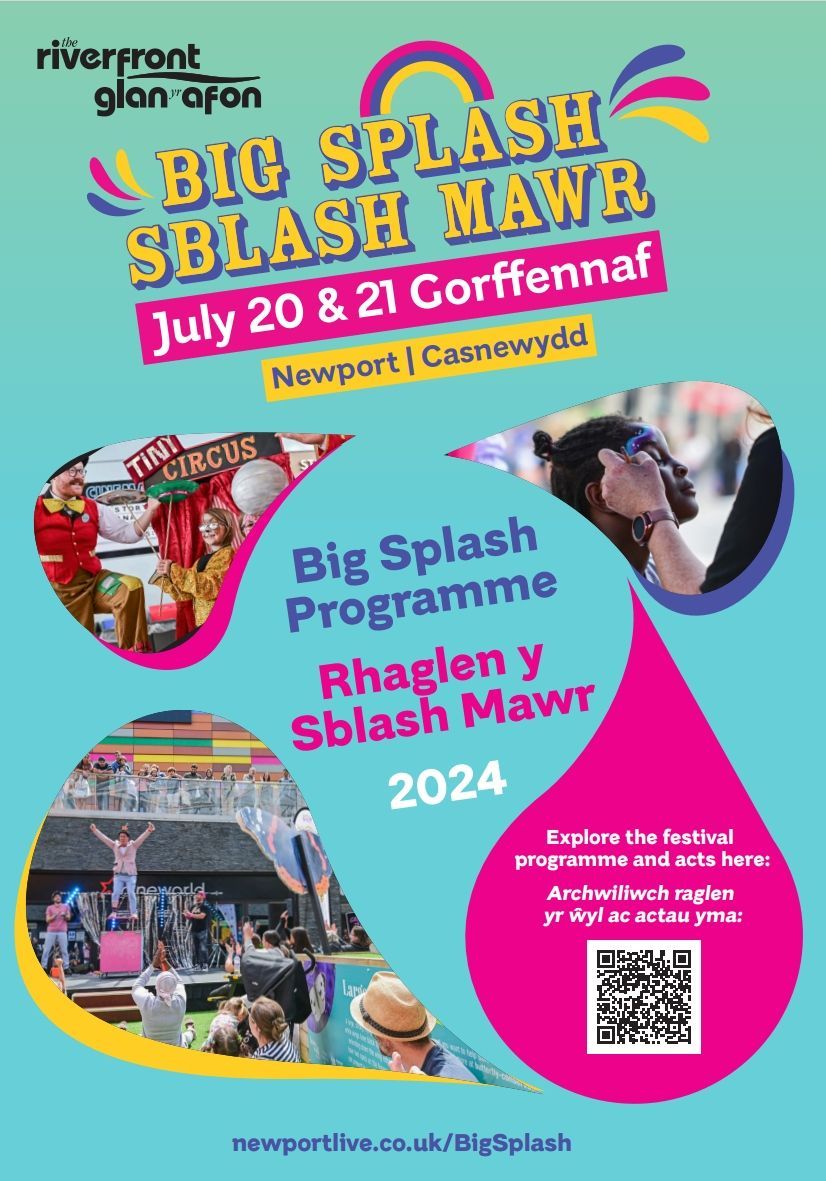 🎪Wales' largest FREE outdoor arts festival returns this weekend! 🌞

Described as “a slice of Covent Garden in Newport”, Big Splash is the perfect way to kickstart the Summer.

📖 Plan out your day by viewing the full programme here: buff.ly/3VZWHeb
