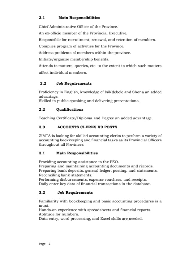 zimta01's tweet photo. Vacancy Announcements. The following vacancies have arisen at ZIMTA. https://t.co/SQNL0TGHfs