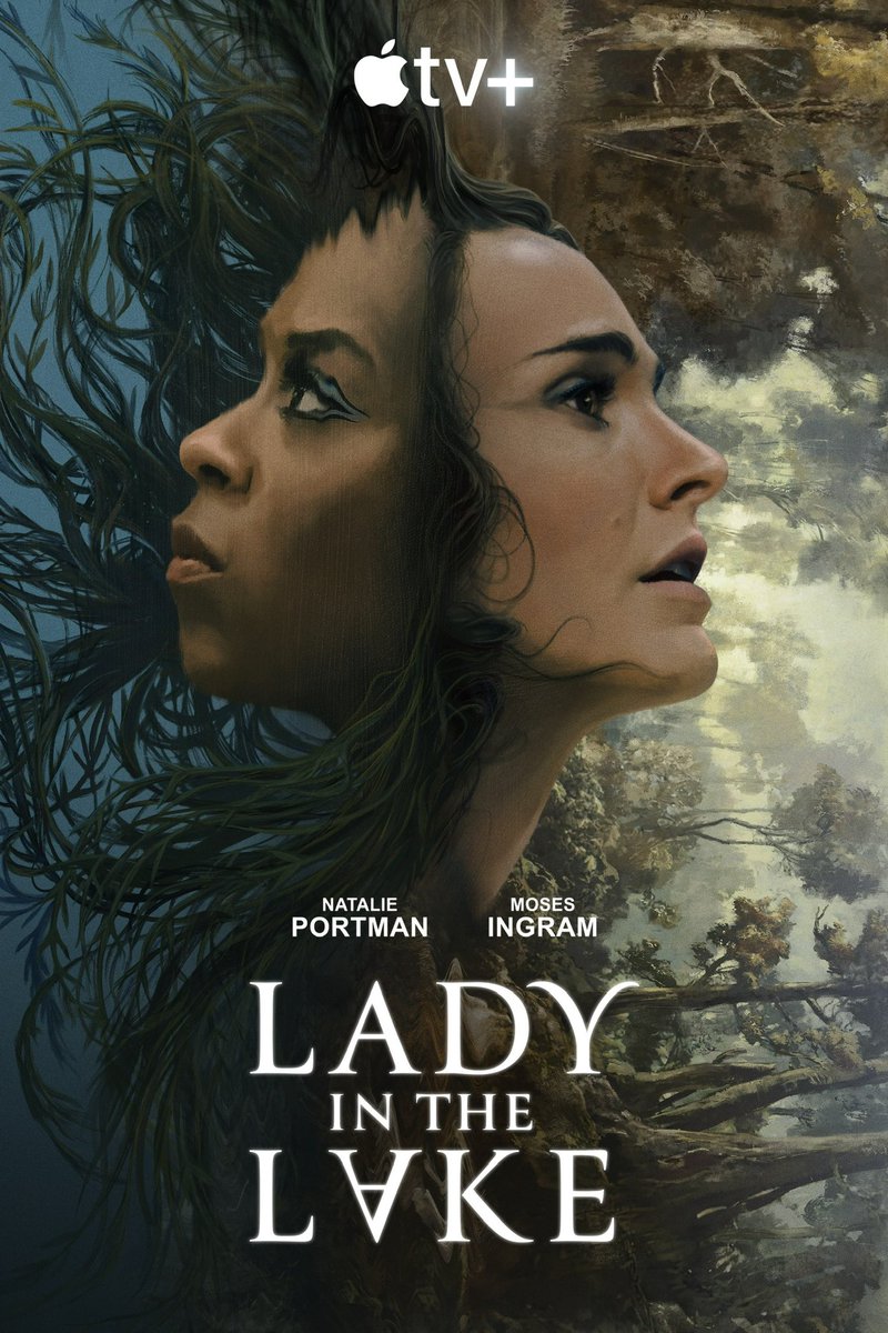AppleTVNewsHub's tweet photo. You wanted to tell everyone’s story but your own.

Natalie Portman
Moses Ingram

The first 2 episodes of #LadyInTheLake, a new limited series, premieres this Friday, on #AppleTV+ https://t.co/QrJl36b0Cp