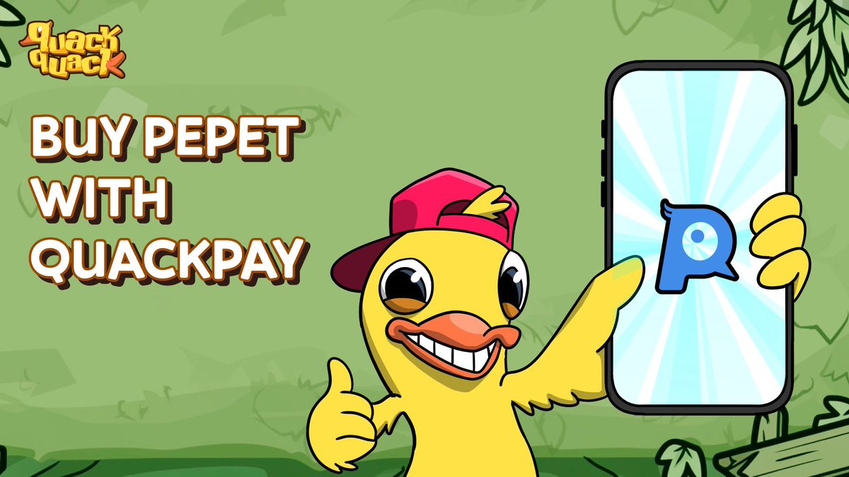WeQuackQuack's tweet photo. 🦆 Introducing #quackpay_bot on Telegram! 

🎉 We are thrilled to announce that Buycoin10s is officially integrated into the QuackQuack ecosystem and will now be known as #Quackpay starting today!

Users can easily purchase $TON via bank transfer and get PEPET, the in-game currency of QuackQuack, at a special 10% discount.

Quackpay - Your gateway to more quacking fun! 🦆
