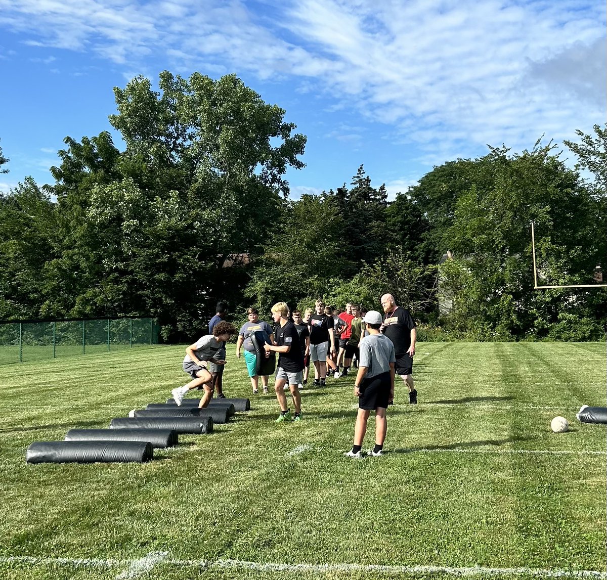 Great first day of football camp! <a href="/PburgPJHS/">Perrysburg Junior High School</a>