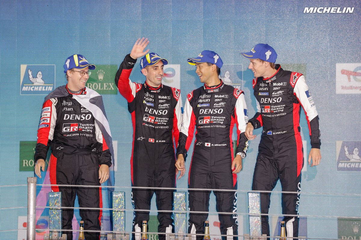 EDJ_HK's tweet photo. A commanding victory for @ryohirakawa at the 6 Hours of São Paulo! Good to see the @McLarenF1 reserve back on the top step of the podium in Round 5 of @FIAWEC - sharing the #8 Toyota with Sébastien Buemi and Brendon Hartley. https://t.co/uZeny7Hors