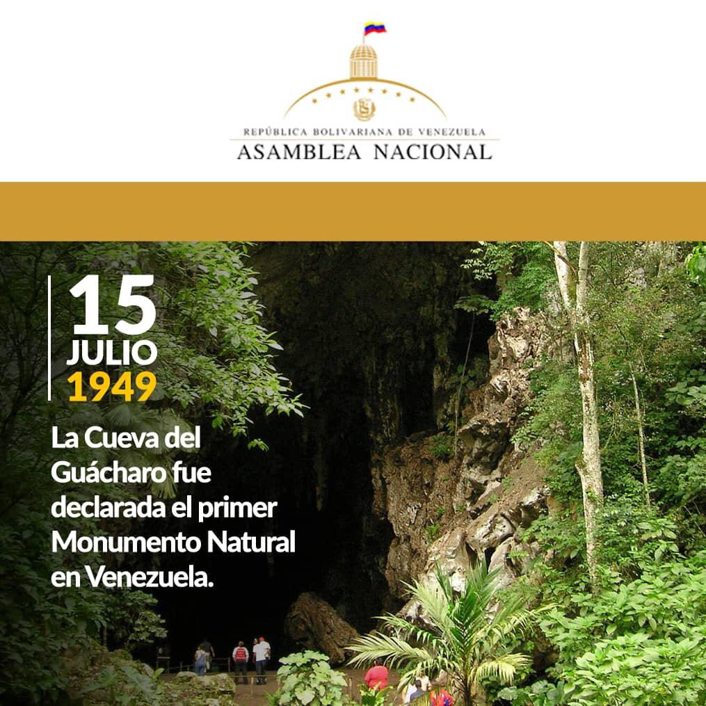 La declaración de la Cueva del Guácharo como Monumento Natural de Venezuela.

Fue el primer Monumento Natural en nuestro país, bajo el nombre de Alejandro Humboldt y dónde garantizaban los procesos geológicos y biológicos de la cueva.