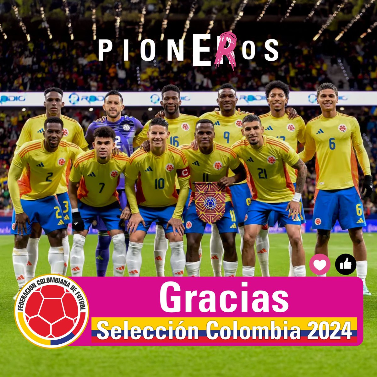 ⚽️🇨🇴🫶 ¡GRACIAS SELECCIÓN COLOMBIA! 🫶🇨🇴⚽️ <a href="/FCFSeleccionCol/">Selección Colombia</a>
Por devolvernos la alegría y la esperanza de vivir en una Colombia unida... Por enseñarnos el valor de la perseverancia y ser el ejemplo vivo de que nunca es tarde para llegar a donde siempre quisimos estar.