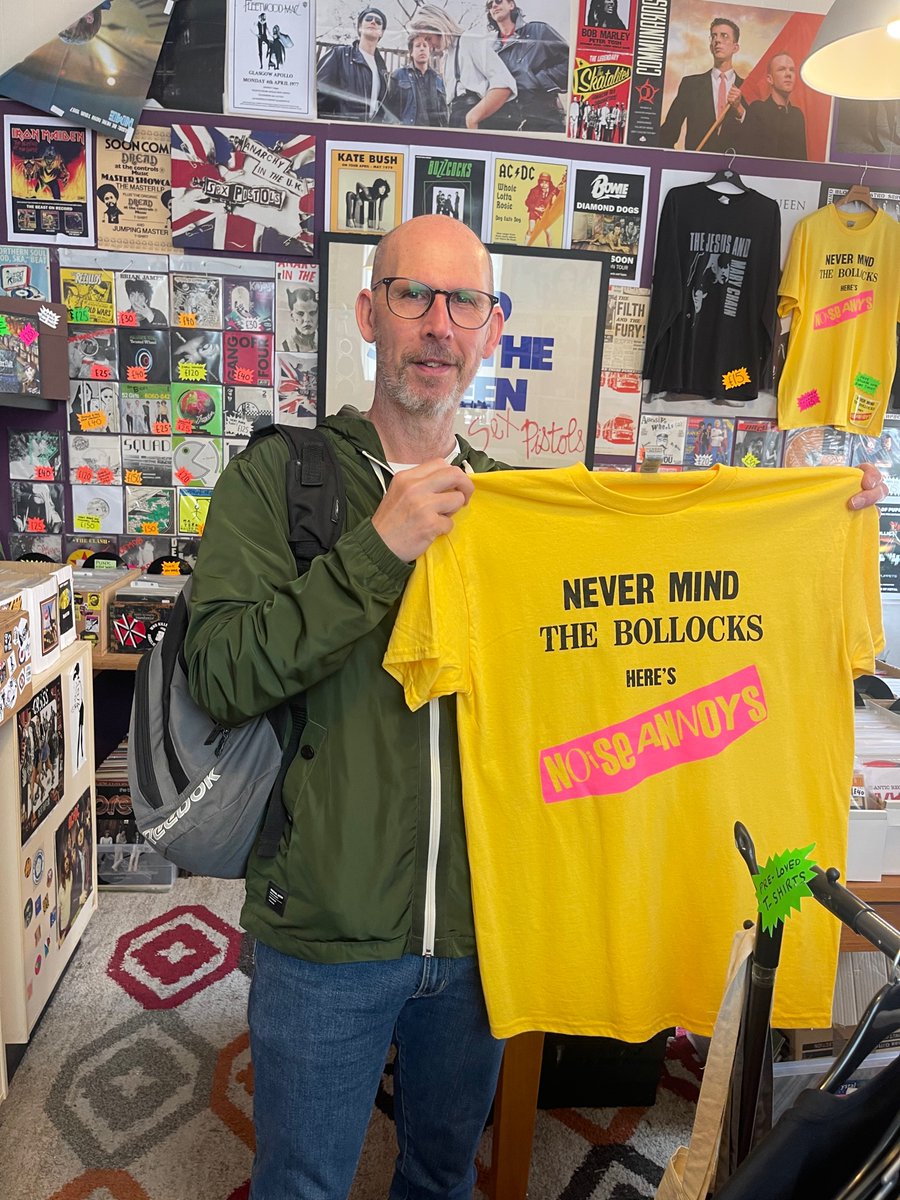 A personal thrill to welcome Nigel Blackwell from Half Man Half Biscuit to the shop today &amp; what a truly lovely fella he is too