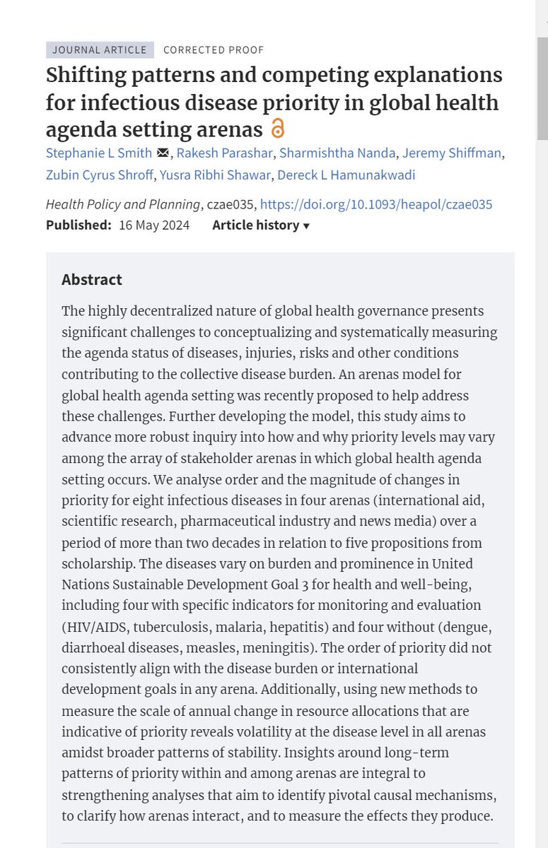 Sharing two fresh papers on #actor influences on #healthpolicy. Here, we present a novel approach for analysing health agendas. 

Making it a🧵 of my 4 published works on 'actors' in health policy. 

#hpsr #actors #policy #healthsystems