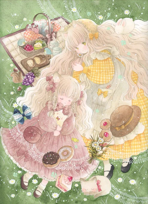 ARTs*LABo様( )「みみとリボン展」会期  7月17日〜20日開催 東京神保町 gallery CORSOメインビジュアル描かせていただきました額装4点 ATC6点で参加しますどうぞよろしくお願いします作品ツリーに繋げます#ARTsLABo #みみとリボン展 