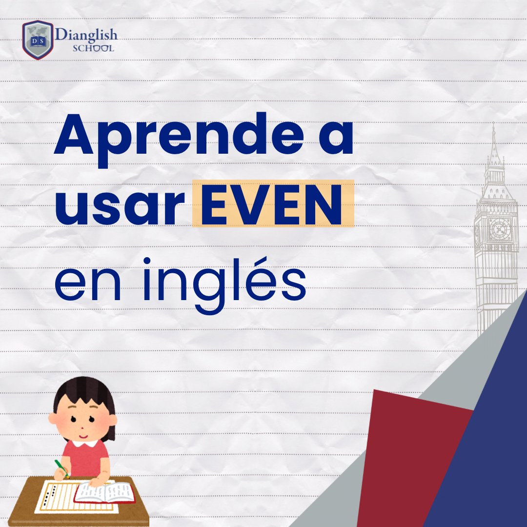 dianglish's tweet photo. ¿Sabes todas las formas correctas de usar "EVEN"? Aquí te dejamos algunas.🖋📚

✅️Precios accesibles para todos

Página web
https://t.co/JzefKs1qv0
Whats 5563321334

#cursosdeingles  #cambridge #visa #aprendeingles 
#frasesingles  #dianglishschool  #tipsdeingles https://t.co/iqQh93WzZx