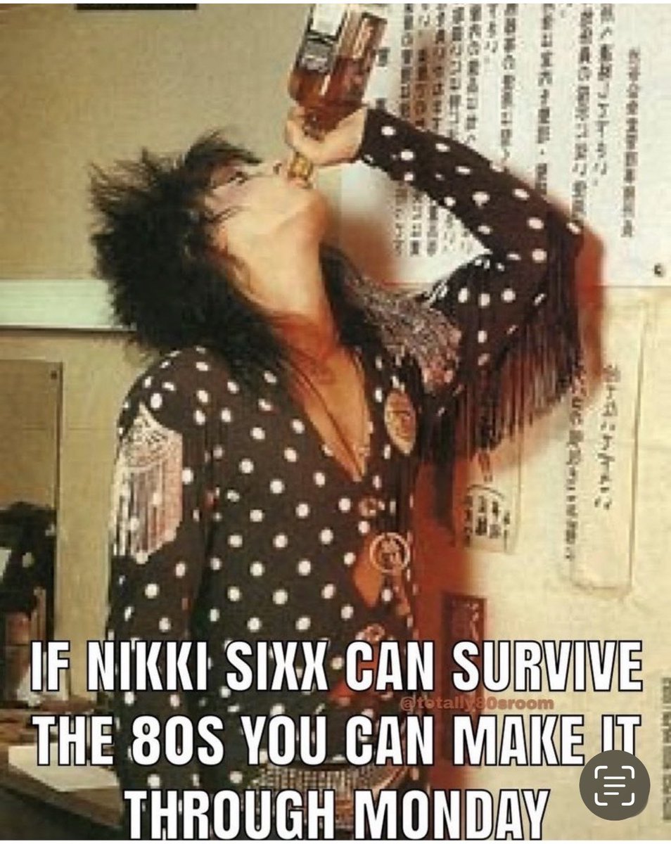 criswinter412's tweet photo. 🤣 Happy Monday! 🎶🎸 You got this! 🤘🏼
#mondaymotivation #mondayvibes #mondaymood #mondaymorning #monday #starttheweek #makeitgood #starttheweekright #motivated #motivation #gettingold #middleage #nikkisixx #motleycrue #theeighties #survive #survivemonday #survivetheeighties https://t.co/asy4RDL41g
