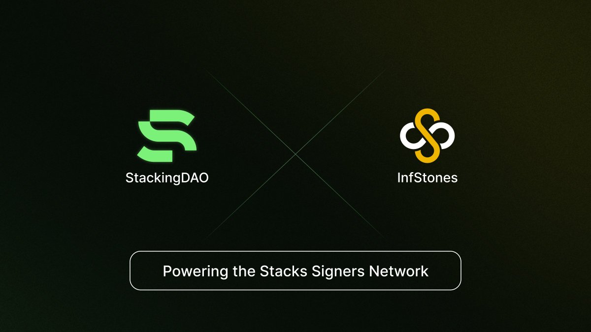 StackingDao's tweet photo. 📣 Partnership Announcement 📣

@InfStones is a leading staking and node infrastructure provider trusted by the biggest brands in Web3.

They are joining the Stacking DAO signer program to further secure and decentralize the @Stacks network.

🧵 ⬇️ https://t.co/675UJCXuGG