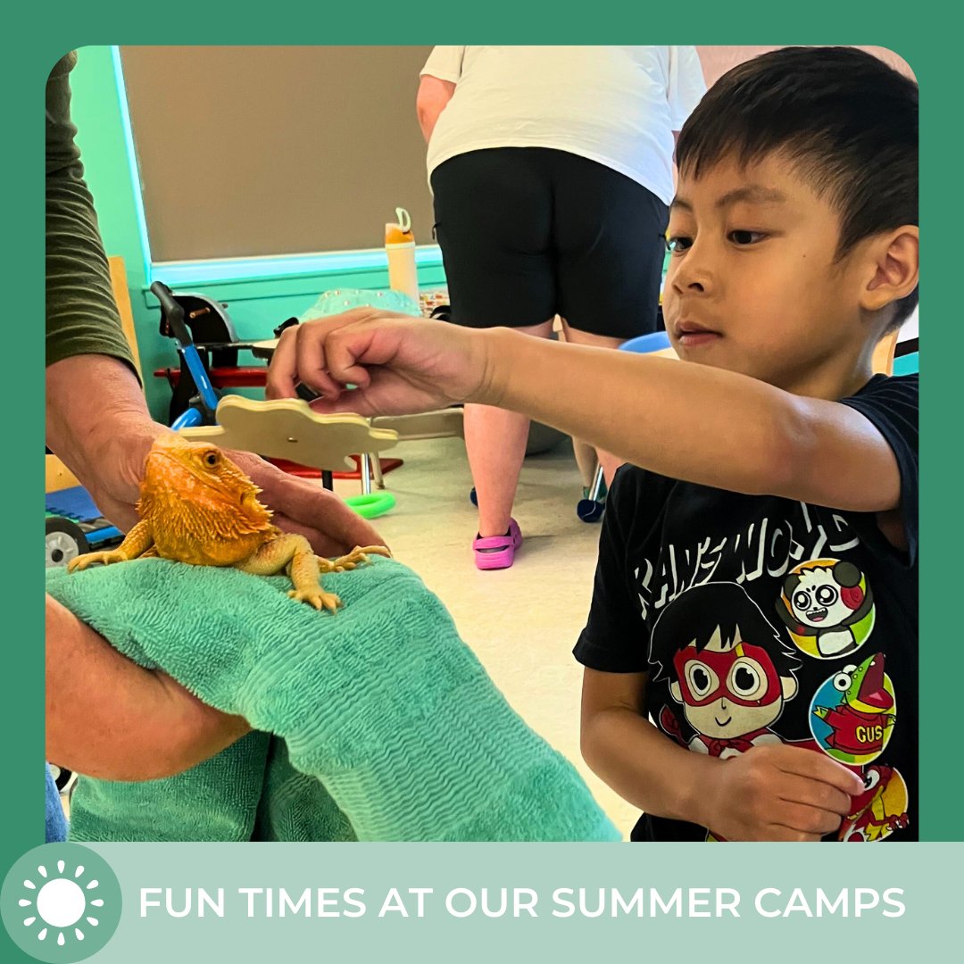 childrensautism's tweet photo. Our Visit with Zoo to You day with our Maier West location.
The kids were able to touch, hold, learn about, or just look at different small animals and reptiles.
#AutismEvent #ChildrensAutism #AutismAwareness #AutismAcceptance #AutismSupport #SummerCamp #AutismCamp https://t.co/JPG4VAfA41