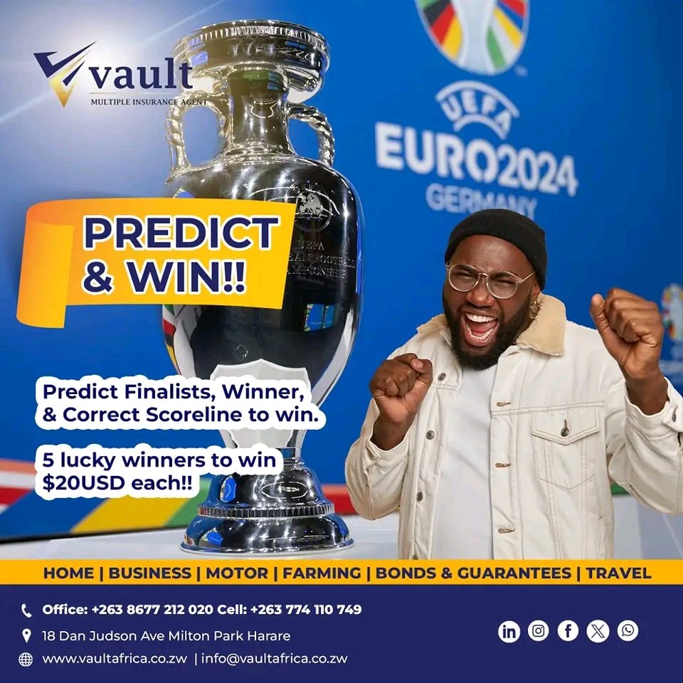 vaultinsure2024's tweet photo. Congratulations to our lucky winners !!!
1. Tinashe Gangarawe.
2. Kudakwashe Kemias.
Please get in touch with us on +263774 110 749 to claim your prices !!!
#vault #PredictAndWinContest https://t.co/132Rxru7Zu