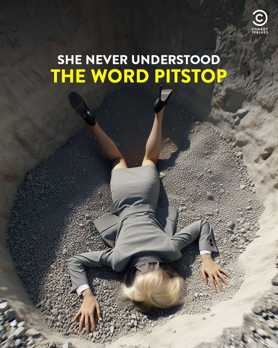 ComedyCentralIn's tweet photo. The words “Pit” and “Stop” are out of her vocabulary.
Guess who?
#ComedyCentralIndia #Comedy #Funny #Sitcom #ComedySeries #TVSeries #Pitstops #Tammy #Ron https://t.co/FGN1pQxatR