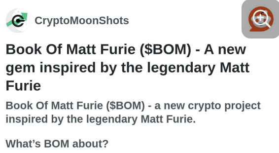 The $BOM is spreading fast. We are now on reddit CMS, go and hype it up army by upvoting and commenting the post. You raid, we keep delivering! Being united is key to success! Show how strong community we are getting in🔥🫡
reddit.com/r/CryptoMoonSh…