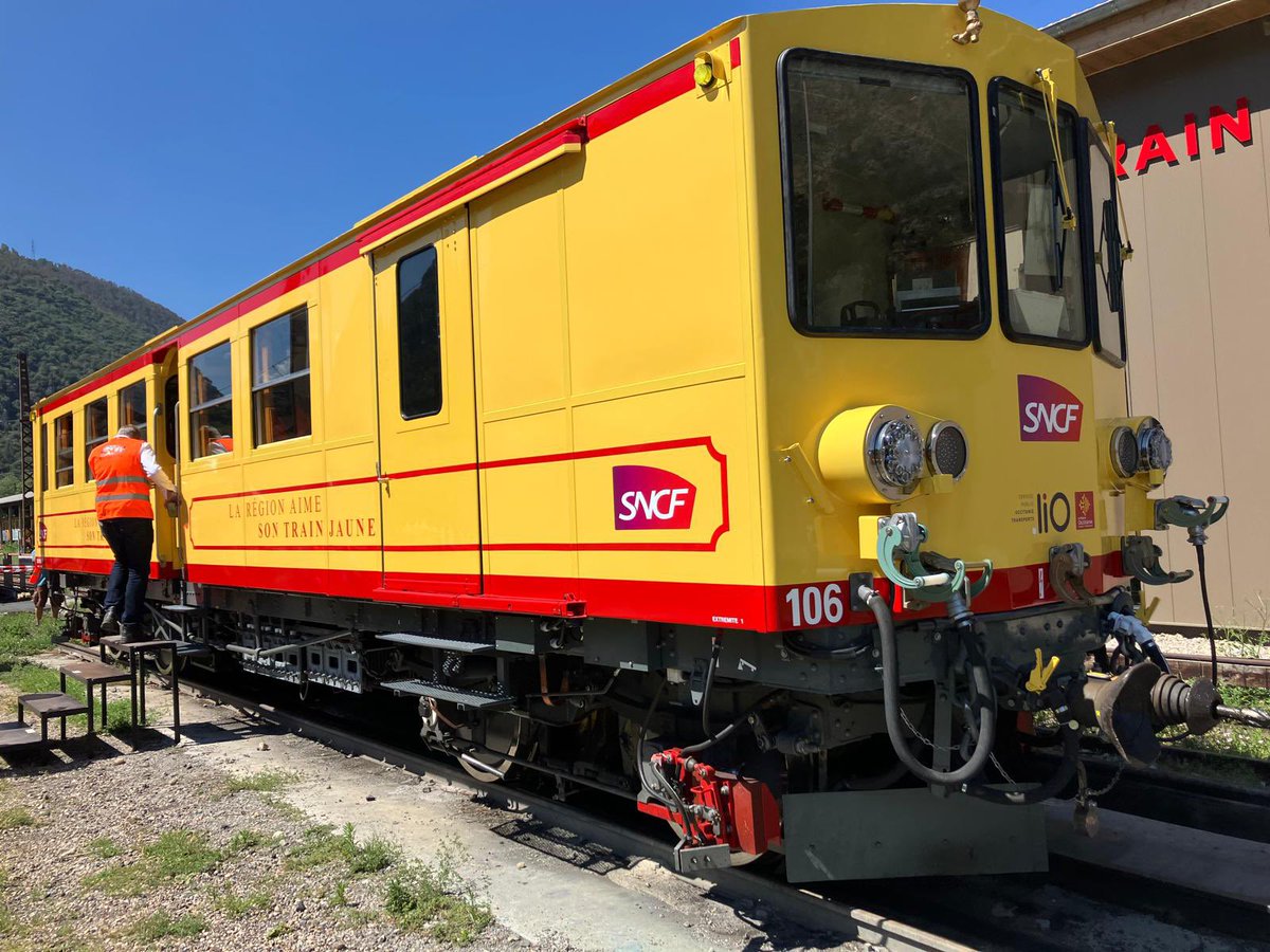 ✳️ Aujourd’hui aux côtés de <a href="/GibelinLuc/">Jean-Luc Gibelin</a> pour inaugurer l’atelier de maintenance du #TrainJaune financé à 100% par la Région <a href="/Occitanie/">Région Occitanie</a> 
Dédié à la rénovation du parc matériel historique circulant sur la ligne les opérations sont réalisées par les équipes <a href="/SNCFVoyageurs/">SNCF Voyageurs</a> #Occitanie