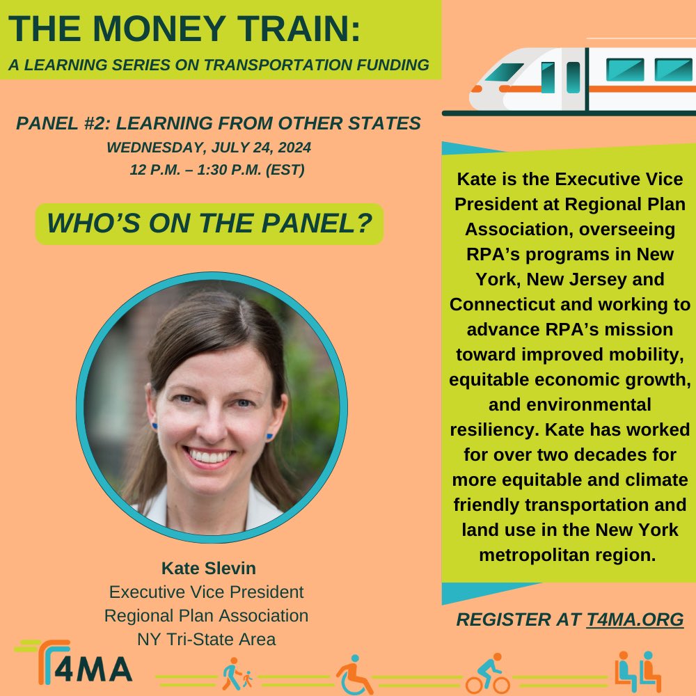 T4MASS's tweet photo. ‼️🚨 Join our Money Train series on July 24 at noon (via Zoom) to explore innovative state transportation funding. RSVP:
https://t.co/jjWE5KpbxP
#TransportationFunding #TransitInnovation #MoneyTrainSeries #MoneyTrain #themoneytrain #T4MA https://t.co/hx4ZCiHD9f