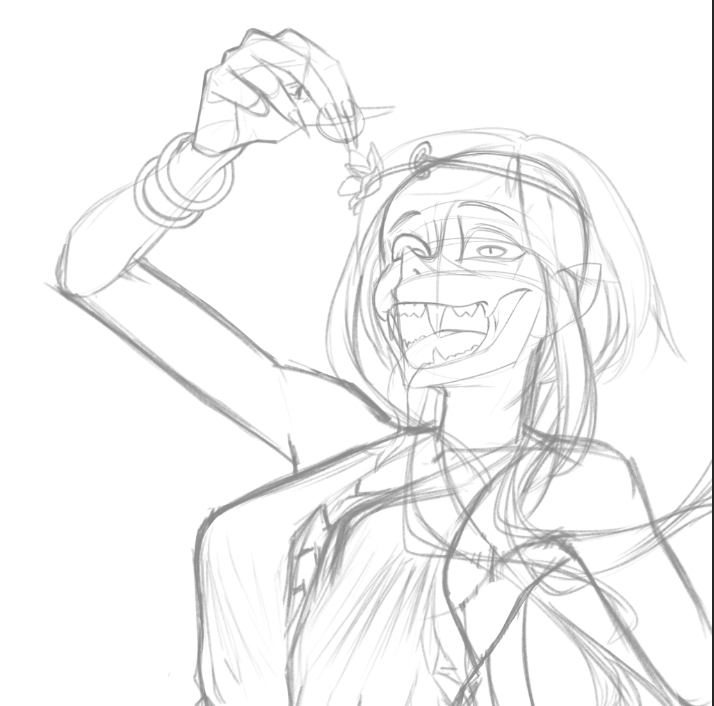 RockDobby's tweet photo. Still working on this piece for @/Faysaysnay's character. I really like the character but hate adding scales lmao https://t.co/jFKOkoEyYR