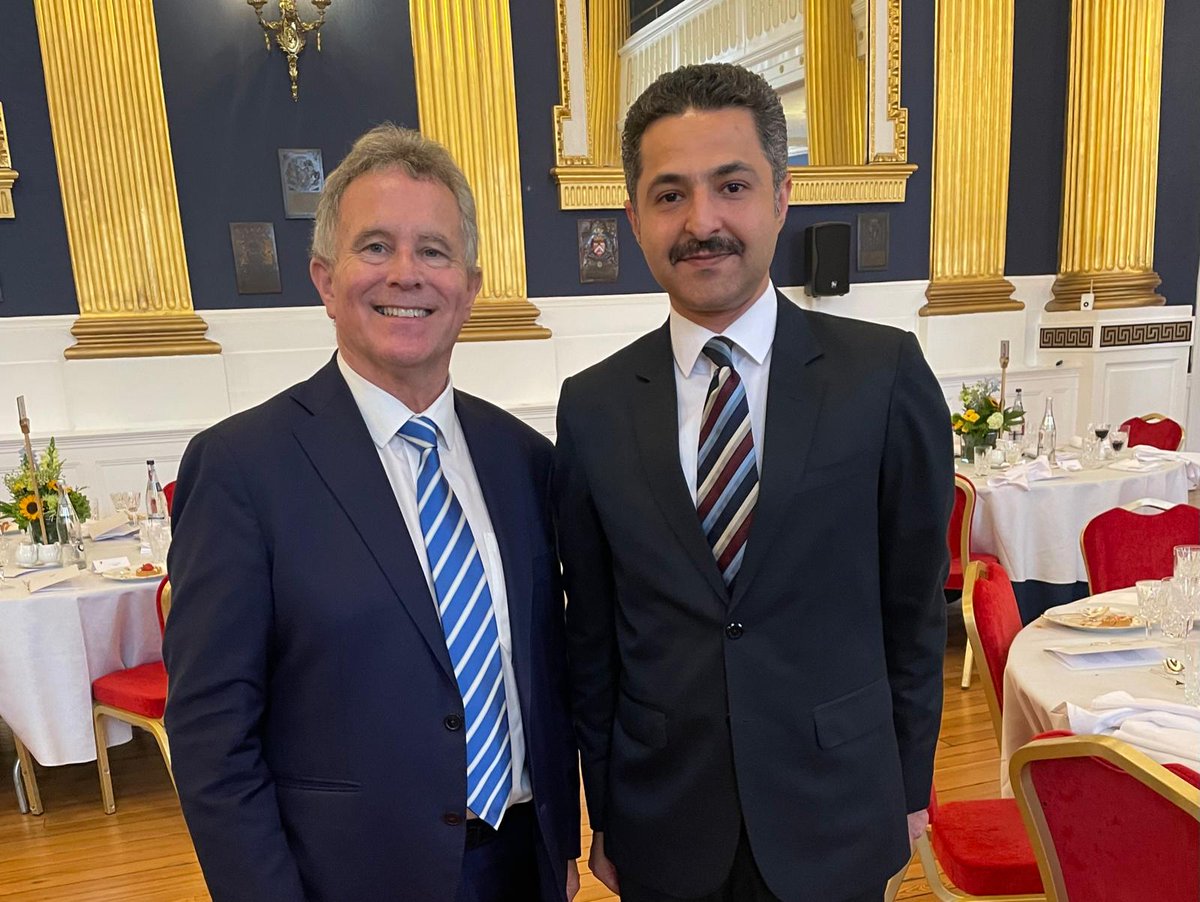 BahrainEmbIE's tweet image. On the occasion of the National Day of Commemoration Ceremony, the Non-Resident Charge d’Affaires, Mr. Hussain Alam attends the Luncheon hosted by HE @SeanFlemingTD, Minister of State at @dfatirl with responsibility for International Development &amp;amp; Diaspora, held at Dublin Castle.