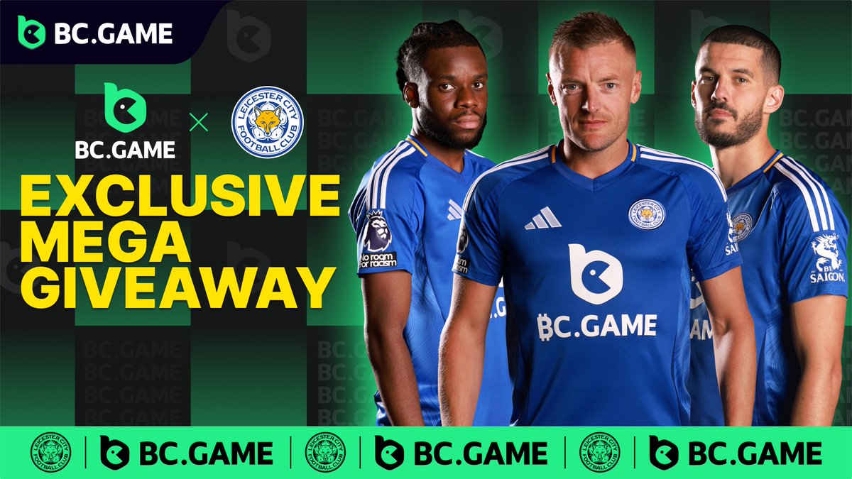 Mega Giveaway! To Celebrate LCFC partnership ⚽️

How to Participate:
1️⃣ Update Twitter pic with our LCFC image available here ➡️ forum.bc.game/topic/16011-0
2️⃣ Engage with our daily posts on @BCGameOfficial using your UID and quality posts!

🔥Daily 10 random users win rewards with