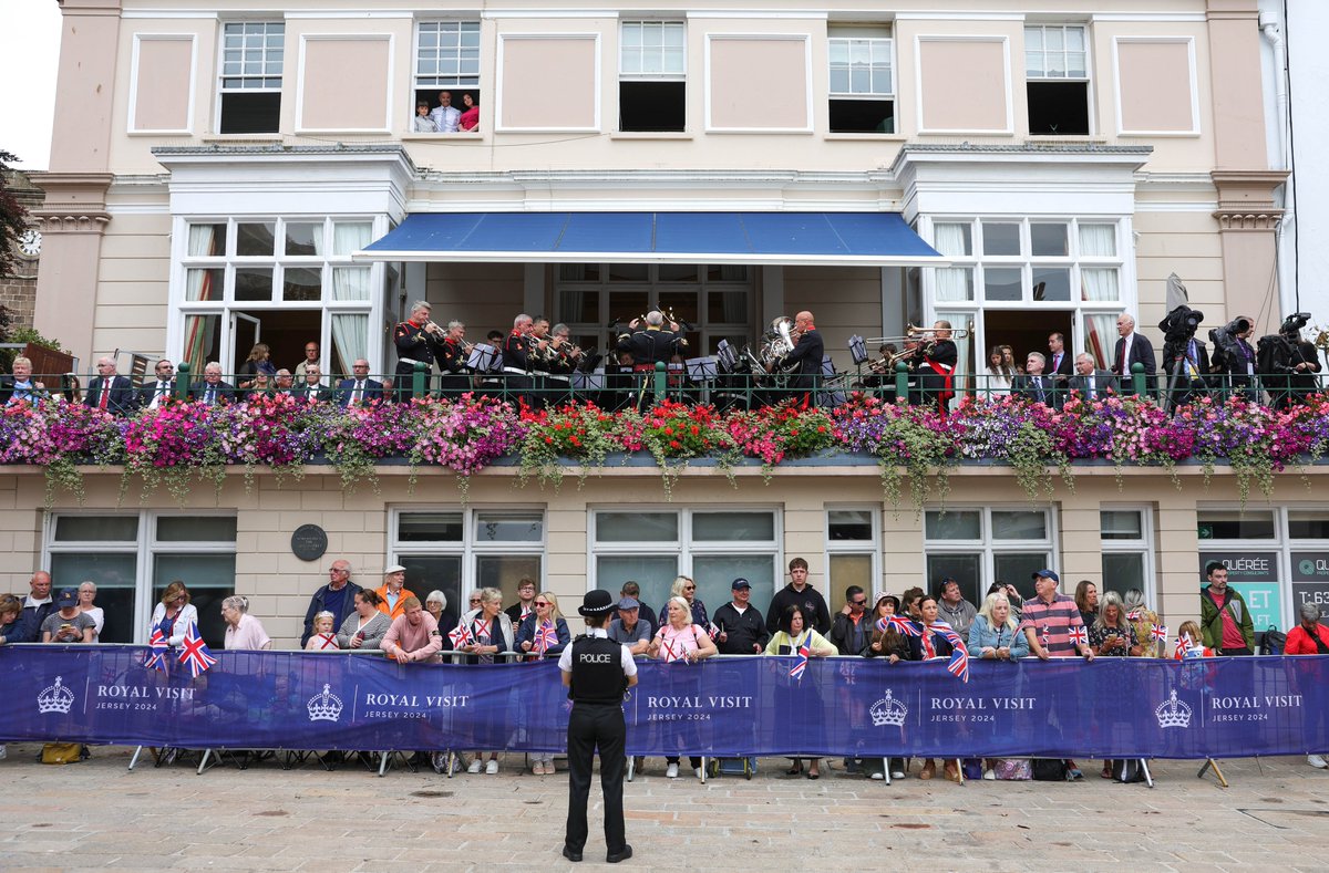 RoyalFamily's tweet photo. At Royal Square, Their Majesties joined a special sitting of the States Assembly, the island’s parliament comprising 49 elected members.

Addressing the Assembly, The King said: 

"Jersey has one of the oldest connections to the Crown and we are delighted to be here once again to celebrate the special and close relationship which binds us together."

Charles R