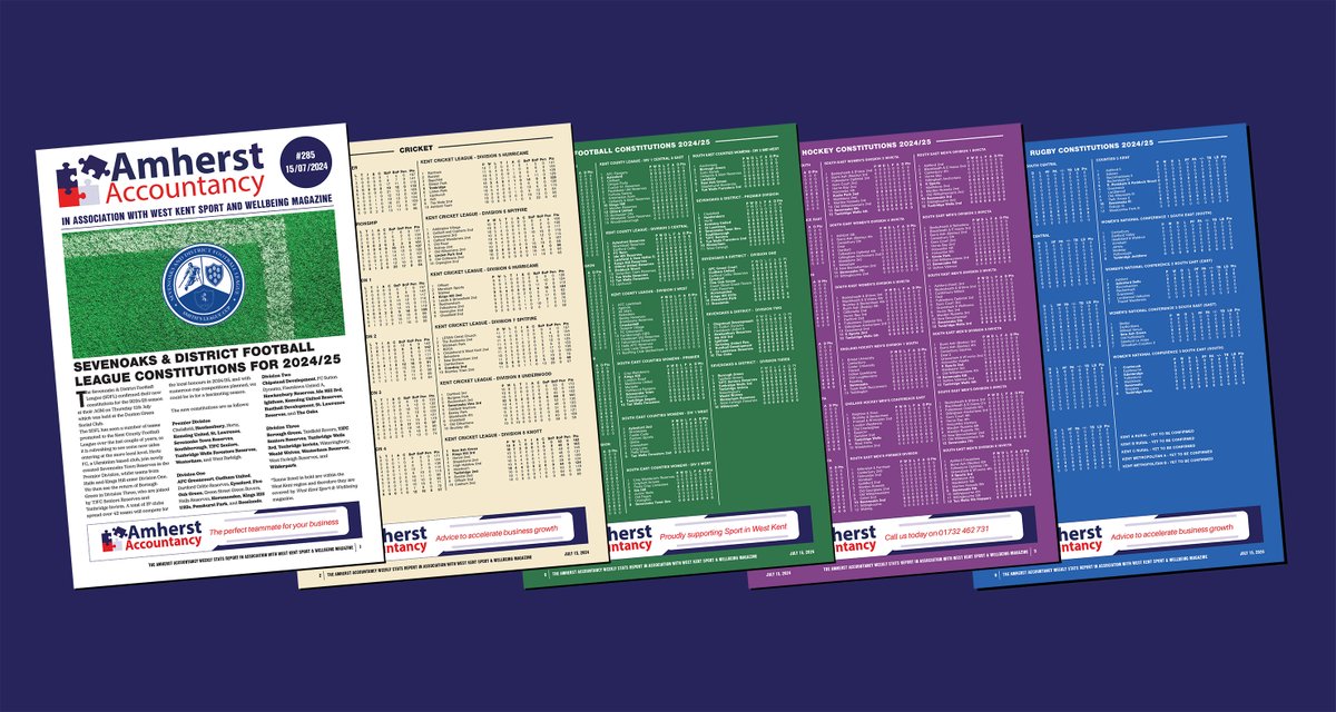 WestKentSport's tweet photo. Download the latest edition of the @AmherstAccounts
weekly stats report for #FREE now!  All your league tables, results &amp; fixtures for #Cricket in #Sevenoaks #Tonbridge &amp; #TunbridgeWells! Plus #football #rugby and #hockey tables!⬇️

https://t.co/fO2GrbC3wS https://t.co/LrYHGXbK6b