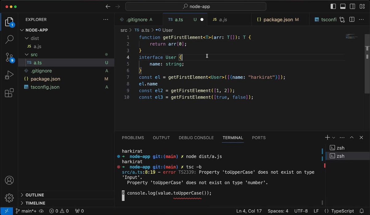 ajeetkumar076's tweet image. Completed Week - 9 ✅
This week, I learned custom hooks in React and started typescript that covers basics of typescript, Interfaces, Types, Arrays in Ts, Enums, Generics.
@100xDevs @kirat_tw
