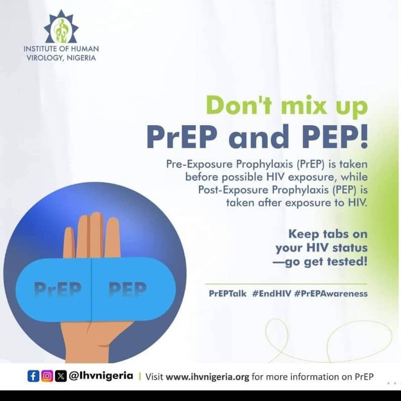 IHVNigeria's tweet photo. Stay HIV-free with PrEP! You deserve to be safe. #PrEPTalk #EndHIV #PrEPAwareness CALL FREE on 08031230442 or visit https://t.co/oasUtiL1rl for more information and link up to PrEP services.
@Fmohnigeria @CDCgov @NCDCgov @CDC_HIV
@VaccineNet_NG https://t.co/el2g9UO9Ds